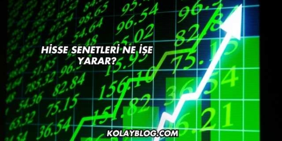 Hisse Senetleri Ne İşe Yarar?